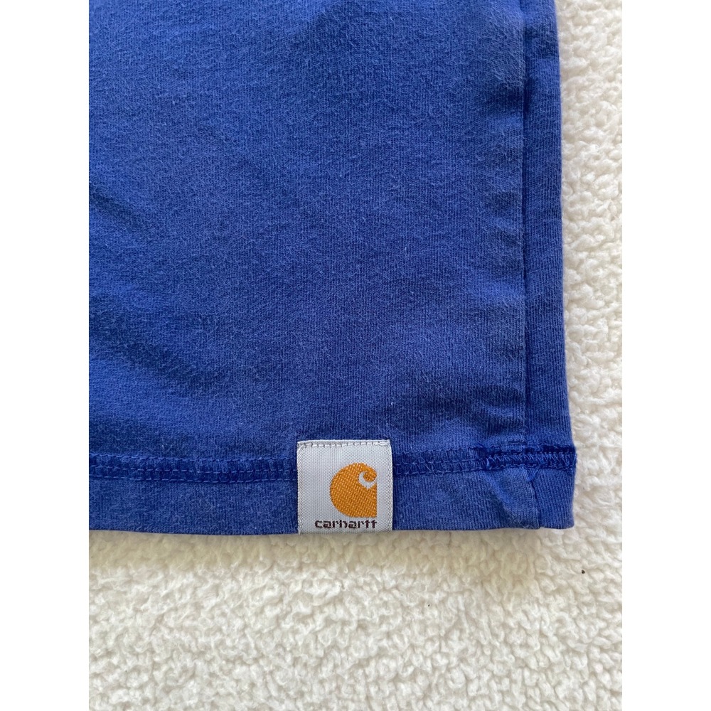 Carhartt Mens 3XL Long Sleeve T-Shirt Blue Force Relaxed Fit Graphic Sleeve - Picture 5 of 14